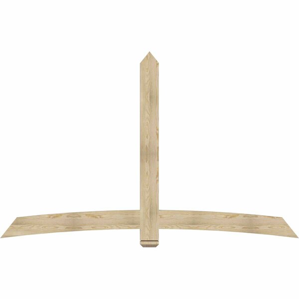 Ekena Millwork Bellingham Rough Sawn Timber Gable Bracket, Douglas Fir, 96"W x 60"H x 2"D x 6"F, 15/12 Pitch GBW096X60X0206BEL00RDF - main